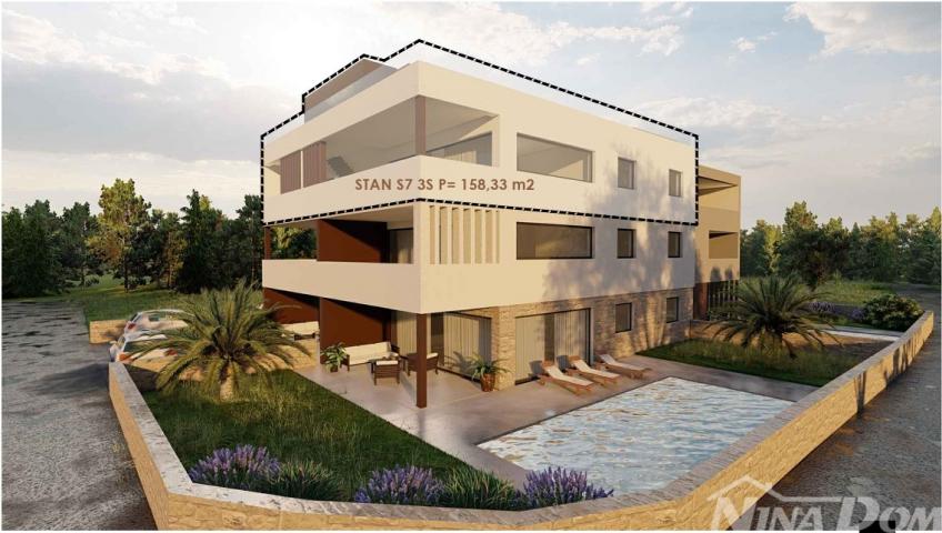 HRVATSKA, PRIVLAKA DALMACIJA- LUKSUZNA PENTHOUSE- 60 metara od mora