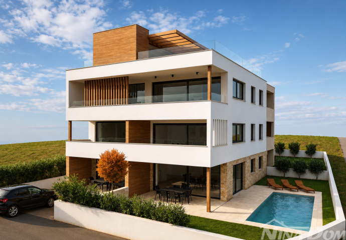 HRVATSKA, PRIVLAKA DALMACIJA- LUKSUZNA PENTHOUSE- 60 metara od mora