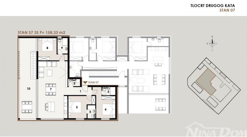 HRVATSKA, PRIVLAKA DALMACIJA- LUKSUZNA PENTHOUSE- 60 metara od mora