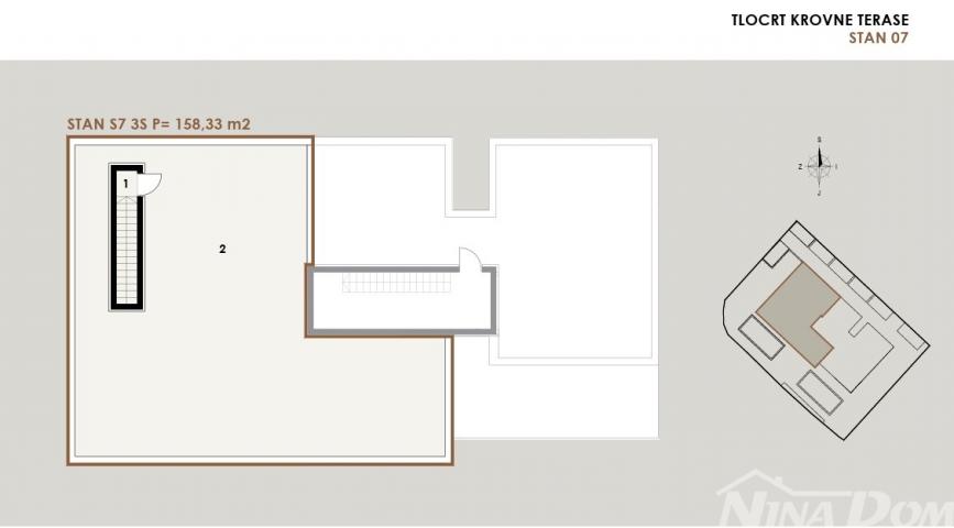 HRVATSKA, PRIVLAKA DALMACIJA- LUKSUZNA PENTHOUSE- 60 metara od mora