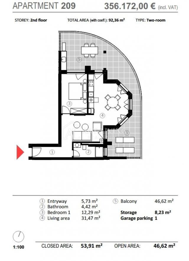 Istrien, Umag – moderne Wohnung in TOP-Lage – NEUBAU