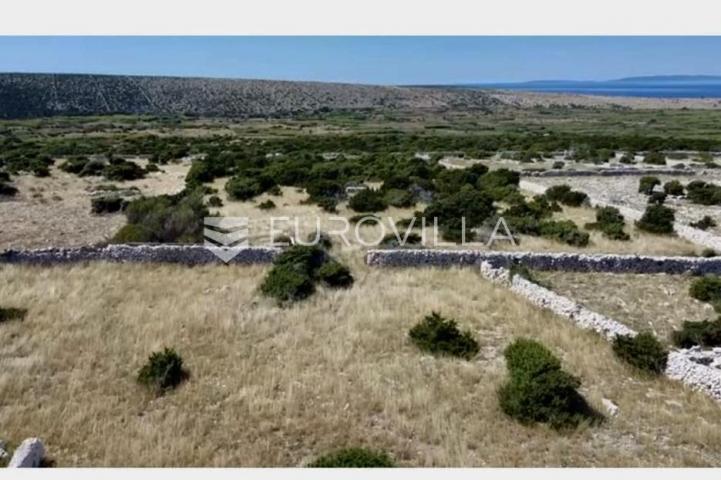 Pag, Kolan, građevinsko zemljište s pogledom na more