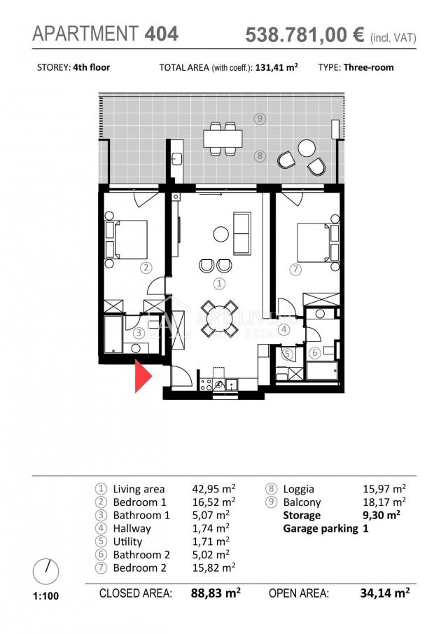 Umag, centar - NOVOGRADNJA, luksuzni penthouse na TOP lokaciji