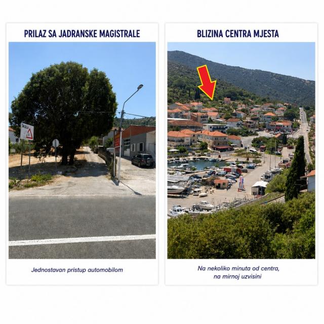 Građevinsko zemljište 500 m do mora, Marina, Trogir