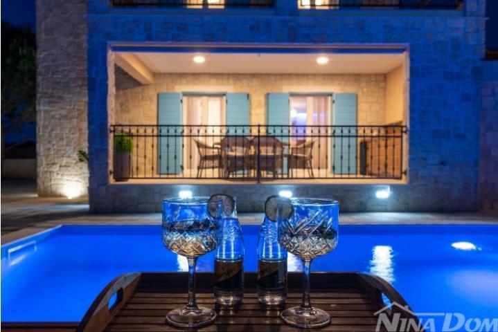 Luksuzna Kamena Villa s Bazenom - Privlaka, 200 metara Od Mora