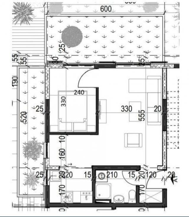 Jednosoban stan 38,84 m² u luksuznom kompleksu Palazzo Jaz sa bazenom – Kovačko Polje, Kotor (mogućn
