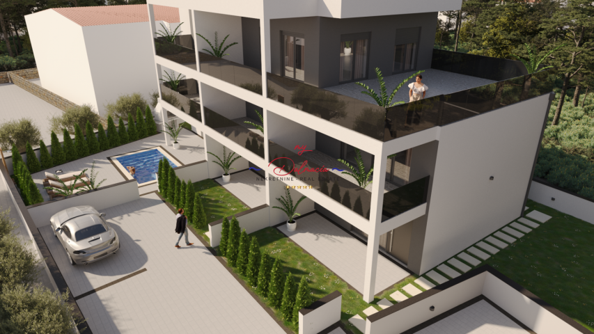 Vir, Rohbau-Projekt mit 3 Wohnungen, Südseite