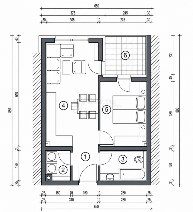 Pretprodaja stanova – moderan stan na 2. katu novogradnje, Varaždin | 39,50 m² + loggia