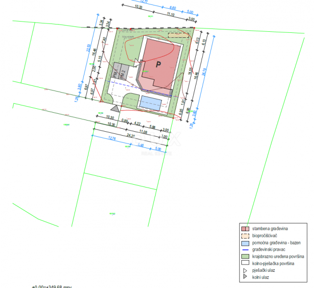 ISTRA, ŽMINJ - Građevinsko zemljište s dozvolom i projektom 