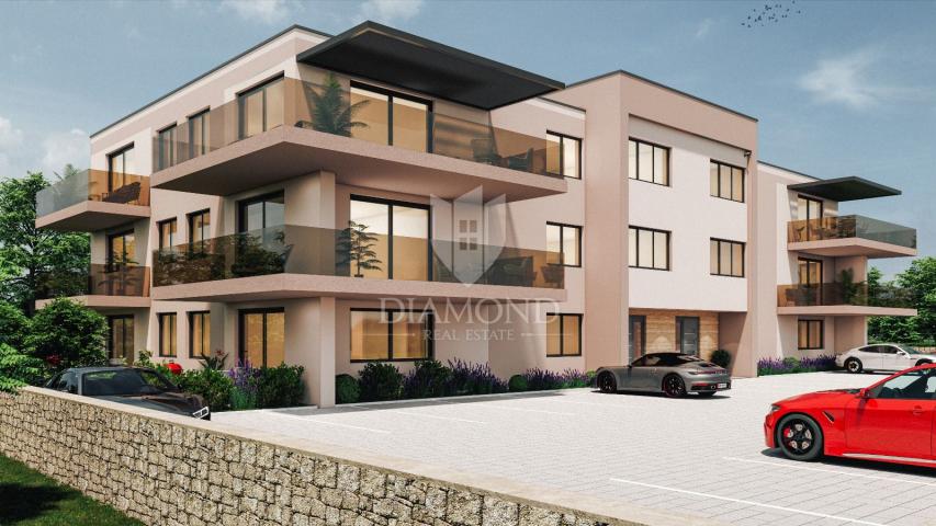 Poreč, okolica, moderan stan sa prostranom terasom