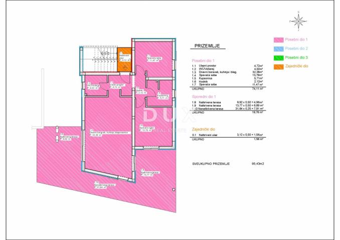 ŠIBENIK, VODICE – Prizemlje s terasama okruženo vrtom, NOVOGRADNJA