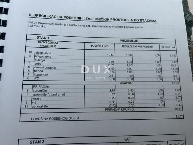 DALMACIJA, VODICE – Trosoban stan u prizemlju, 450m od plaže, parking, podrum, vrt