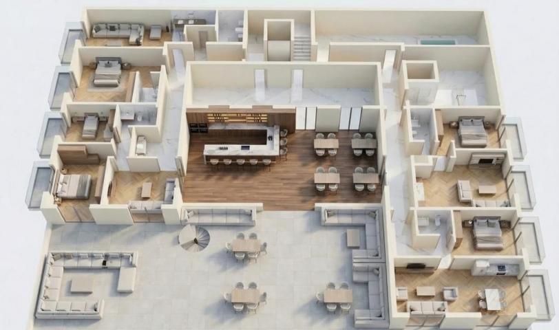 Dvosoban stan 82.91m² sa pogledom na more u novom luksuznom kompleksu u Budvi (Mogućnost kupovine pu