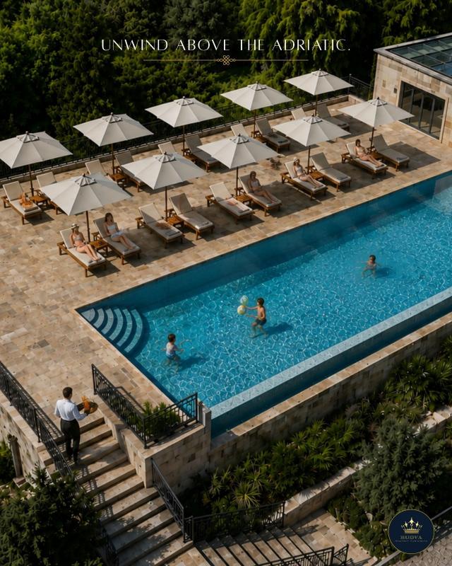 Dvosoban stan 115.76m² sa pogledom na more u novom luksuznom kompleksu u Budvi (Mogućnost kupovine p