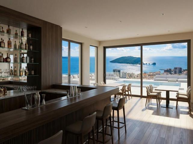 Trosoban stan 156.47m² sa pogledom na more u novom luksuznom kompleksu u Budvi (Mogućnost kupovine p