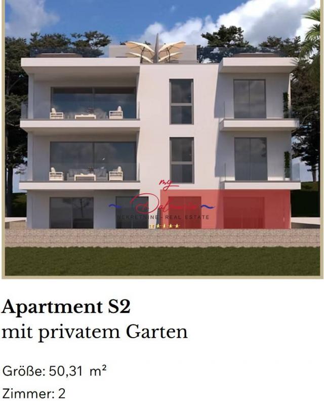 Vir, ekskluzivni apartman S2, vrt južna strana uz more