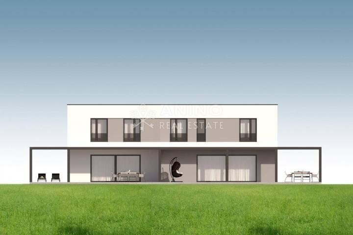 Mandre – Luksuzni trosobni dvoetažni stan 110,41 m2 s privatnim bazenom, 500 m od mora- BOČNI STANOV