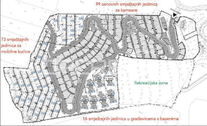 KRK, PROJEKT KAMPA I REKREACIJSKOG CENTRA SA PRAVOMOĆNOM GRAĐEVINSKOM DOZVOLOM /