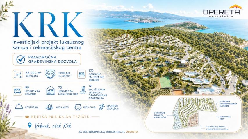 KRK, PROJEKT KAMPA I REKREACIJSKOG CENTRA SA PRAVOMOĆNOM GRAĐEVINSKOM DOZVOLOM /