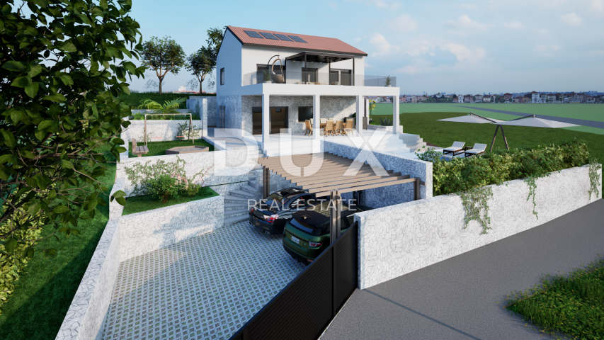 RIJEKA, KOSTRENA - Detached house 4 bedrooms + living room - swimming pool, garden and view!