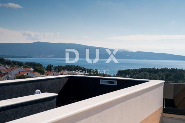 TOWN OF KRK, CENTER - Two-storey penthouse with swimming pool and panoramic view