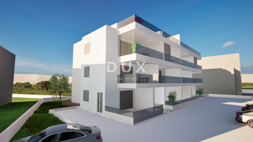 VODICE, SRIMA – Penthouse 1. red uz more, panorama, krovna terasa 113 m²