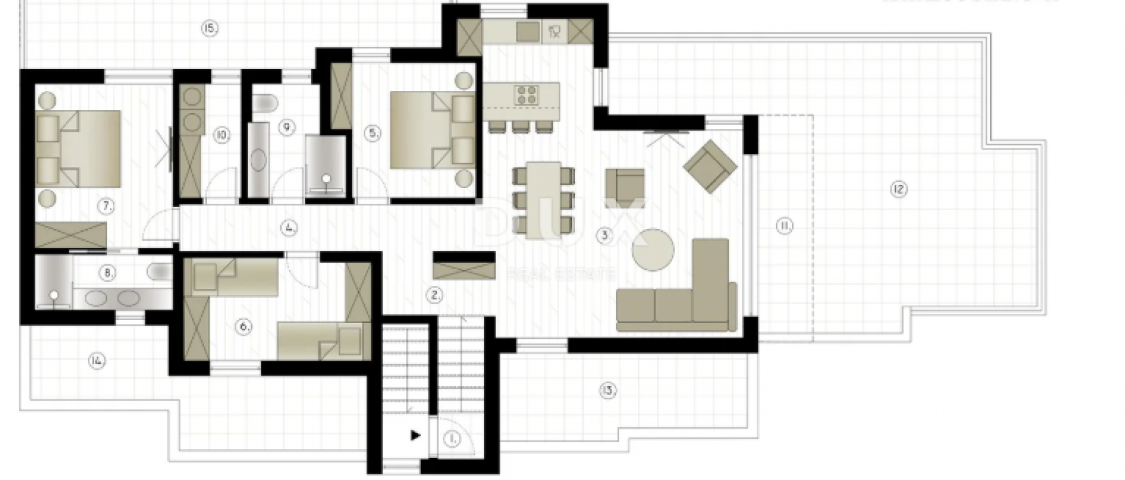 DALMACIJA, MURTER - Penthouse 300m od plaže!