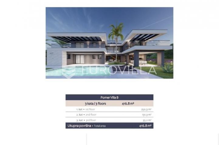 Istra, Pomer, unikatna, moderna villa 20 m od mora 417 m²