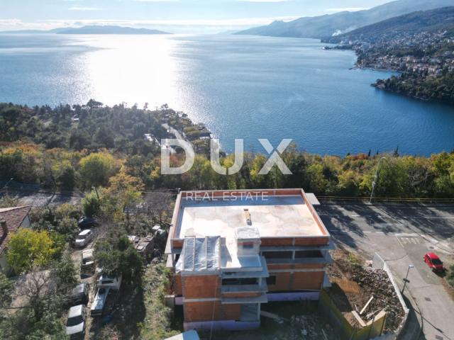 OPATIJA, PAVLOVAC- građevinsko zemljište 1420 m2 s panoramskim pogledom na more za stambenu zgradu-s