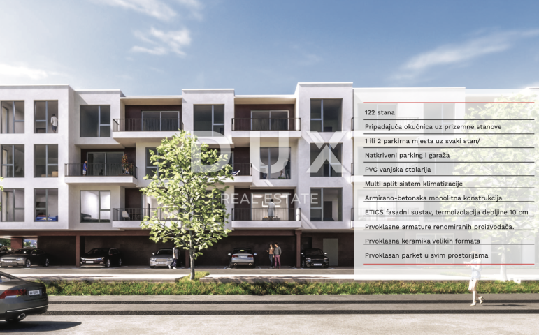 ISTRIEN, UMAG – Hochwertige 2-Zimmer-Wohnung mit Balkon in einem Neubau