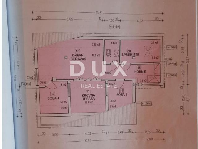 RIJEKA - stan površine 179 m2 s okućnicom od 550 m2