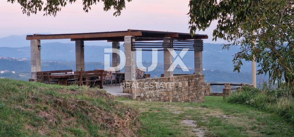 ISTRA, MOTOVUN - Veliko imanje od 170.000 m2, najljepši pogled u Istri - jezero Butoniga, Učka, Ćića