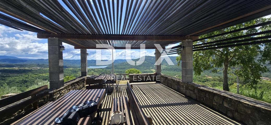 ISTRA, MOTOVUN - Veliko imanje od 170.000 m2, najljepši pogled u Istri - jezero Butoniga, Učka, Ćića