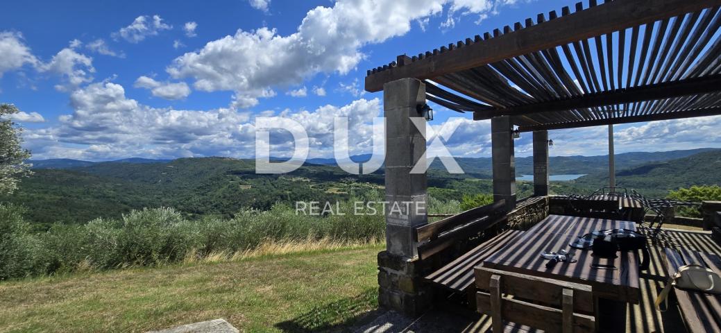ISTRA, MOTOVUN - Veliko imanje od 170.000 m2, najljepši pogled u Istri - jezero Butoniga, Učka, Ćića