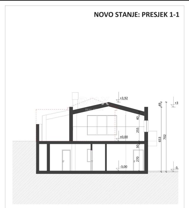 OPATIJA, MIHOTIĆI - Starina s projektom, građevinskom dozvolom i pogledom