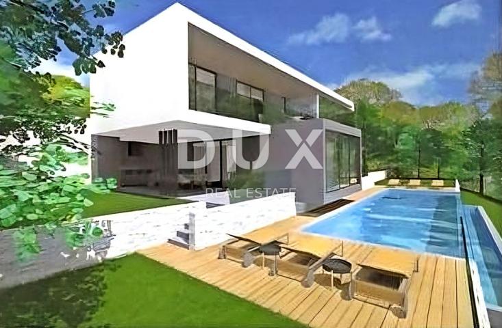 ISTRA, LABIN - Zemljište s pogledom na more i građevinskom dozvolom