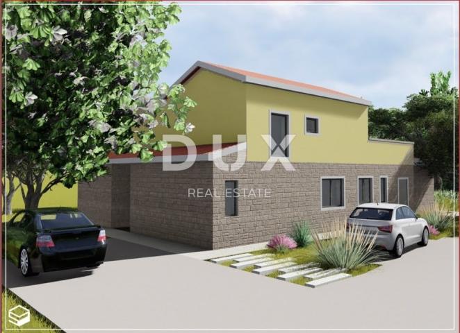 ZADAR, VRSI - Građevinsko zemljište s dozvolom za gradnju kuće za odmor