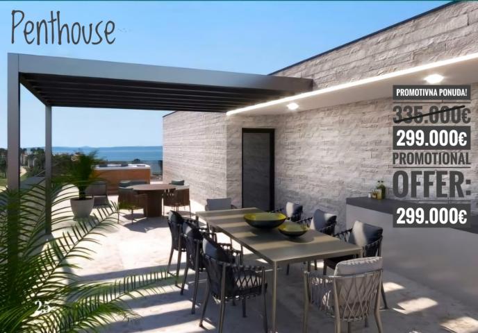 USELJIVO! Privlaka/Zadar - Penthouse E202, 70m od mora