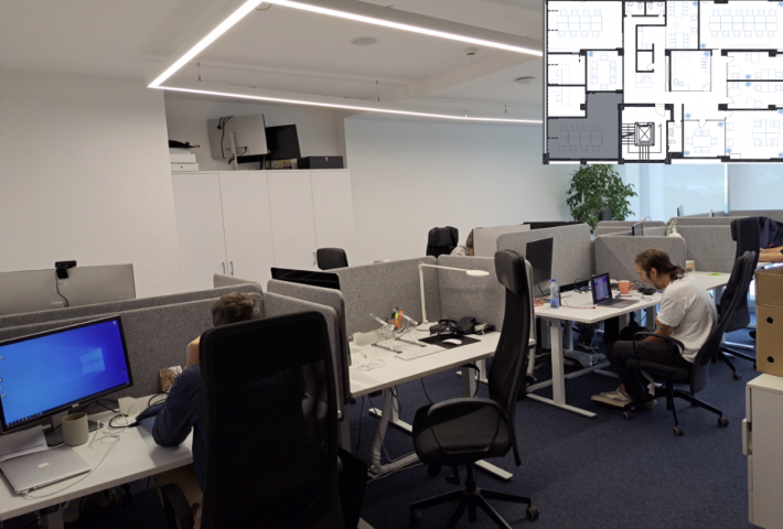 Office Space for Rent, 391 m2, Podgorica, 3rd Floor, with Garage Spaces