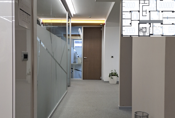 Office Space for Rent, 391 m2, Podgorica, 3rd Floor, with Garage Spaces