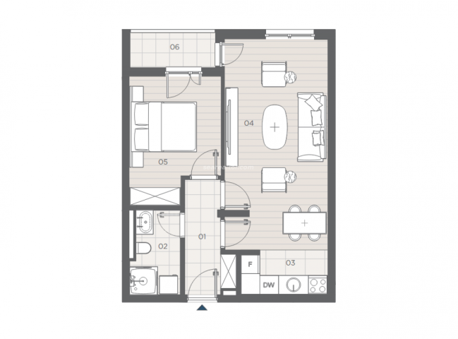 One-bedroom apartment under construction for sale - Radanovići