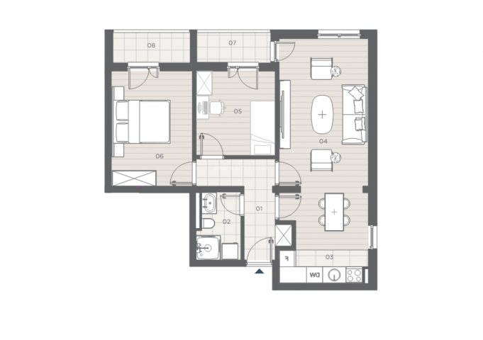 One-bedroom apartment under construction for sale - Radanovići