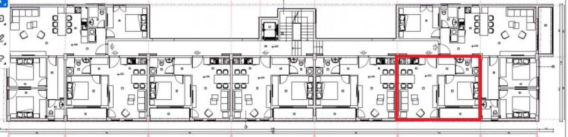 Apartment in development with garage