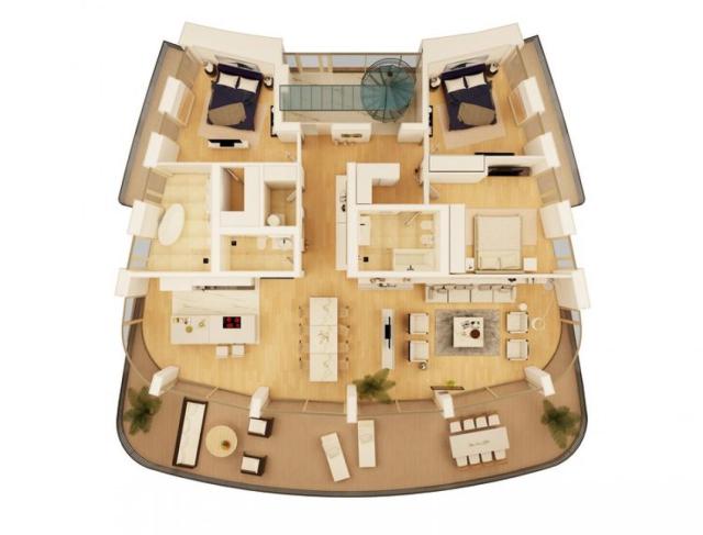 Brilliant three-bedroom penthouse, Budva, 241-307m2
