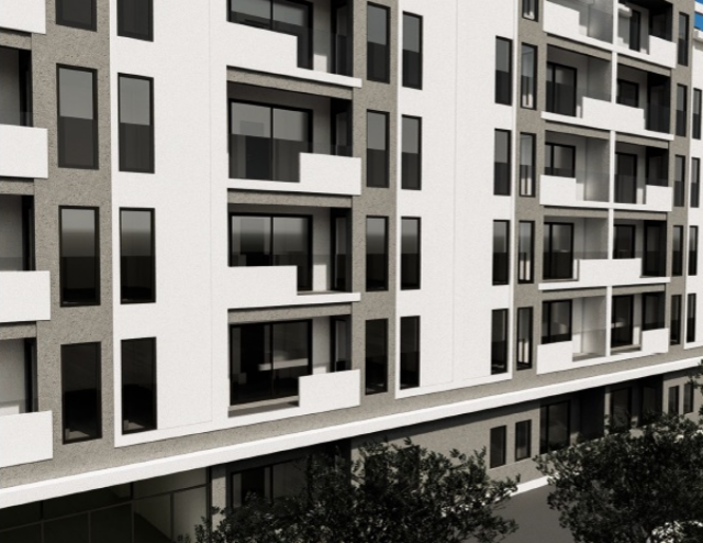 Apartment in development with garage