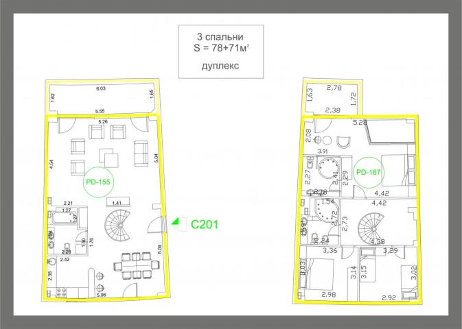 Three-Bedroom Duplex Apartment 149m2 for Sale, Sea View, Budva
