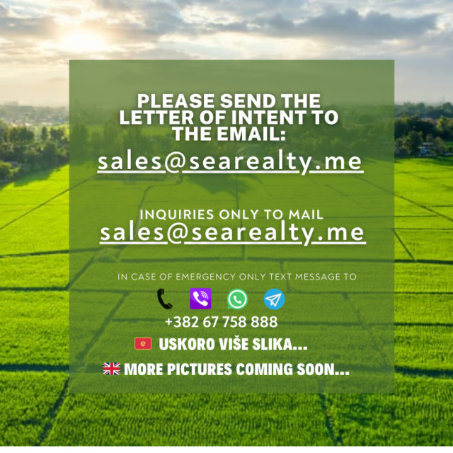 Urbanized land for sale, 1747 m2 (GBA: 1702 m2), Kotor