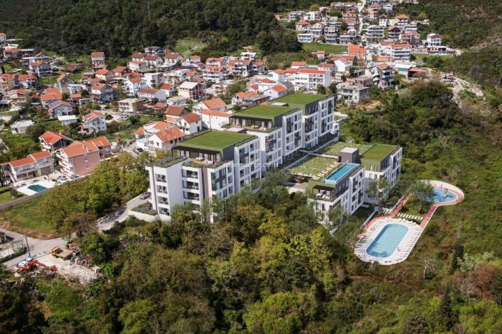 Studio apartment under construction for sale in Tivat – 27 m2, new complex with swimming pool