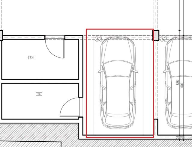 Apartment in development with garage