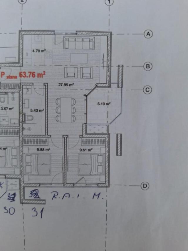 Two-Bedroom Apartment for Sale, 64m2, Budva, Under Construction, with Pool